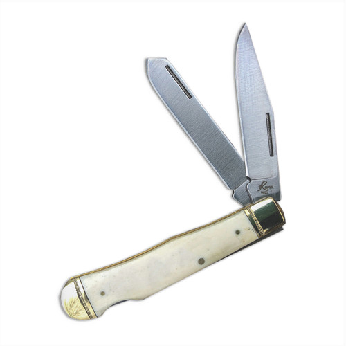 ROPER DOUBLE ACTION LOCKBACK, WHITE SMOOTH BONE