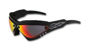 Wind Warrior Billet Aluminum Sunglasses - Cherry Chrome lenses