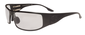 OutLaw Eyewear Fugitive TAC Aluminum Military and Motorcycle aluminum sunglasses, Black frame with Extra Dark Transition Day-night lenses. Good for skydiving too.