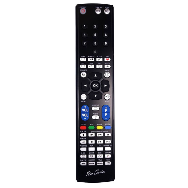 RM-Series TV Replacement Remote Control for X185/69E-GB-TCDUP-UK