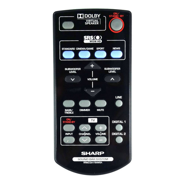 Genuine Sharp HT-SB300 Soundbar Remote Control