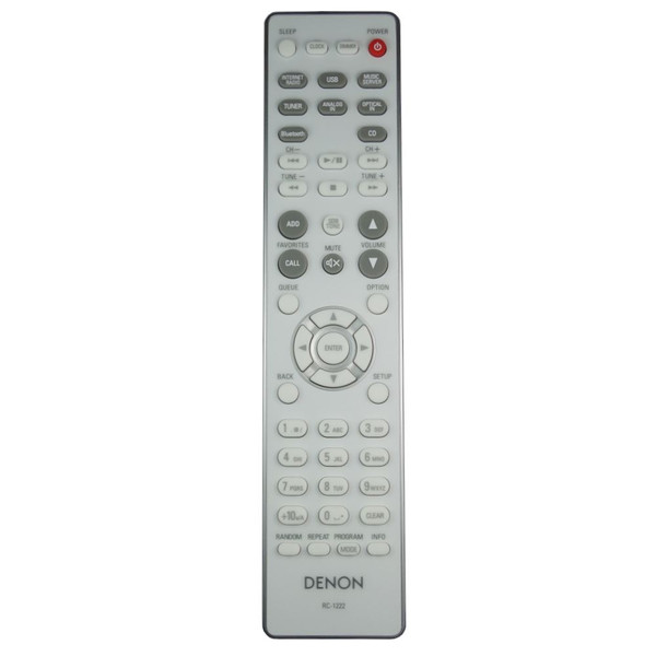 Genuine Denon RC-1222 White HiFi Remote Control