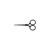 44H20-9cm, Homey's oor- en neusschaar, 9cm, ronde punt, RVS , satin/mat zwart