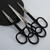 44H20-9cm, Homey's oor- en neusschaar, 9cm, ronde punt, RVS , satin/mat zwart