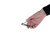 45H20-1-8cm , Homey's, teennagelknipper, 8 cm, gebogen bek - RVS