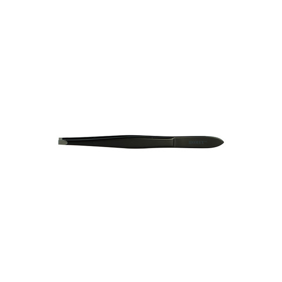 Homey's pincet - 8 cm - rechte punt - RVS - satin/matzwart 46H010-1-8cm Homey's pincet - 8 cm - rechte punt - RVS - satin/matzwart 46H010-1-8cm
