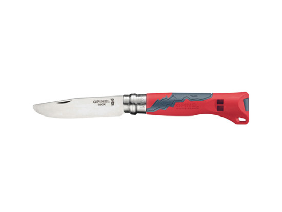 3123840018978, Opinel outdoorjunior, red, rood, Zakmes, Virobloc, fluit