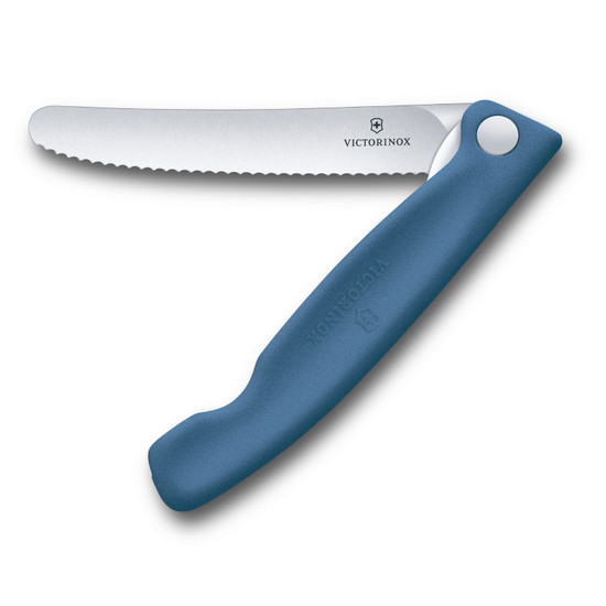 7613329191675 - Victorinox Swiss Classic tomatenmes inklapbaar - 11cm - Blauw - Kartel