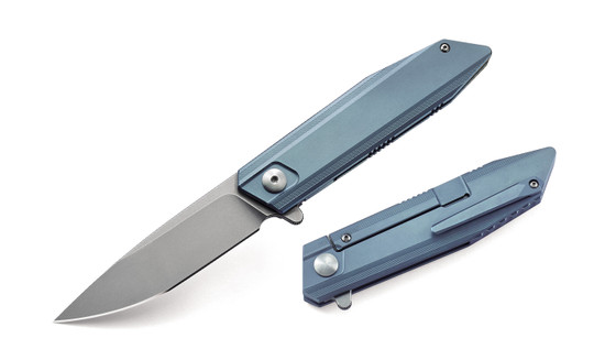 Bestech Zakmes Shogun  90 mm  S35VN Staal Titanium  Blauw, 610877172610 Bestech Zakmes Shogun  90 mm  S35VN Staal Titanium  Blauw, 610877172610