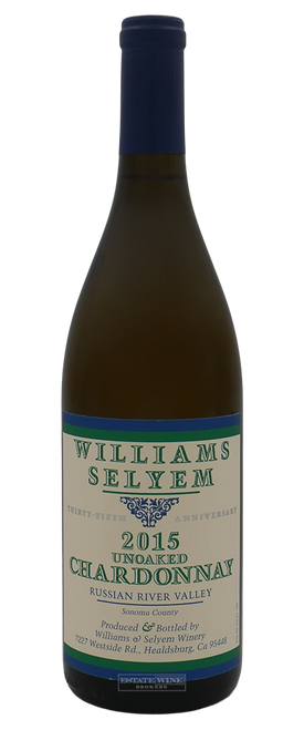Williams Selyem Chardonnay Unoaked Russian River Valley 2015 750ml