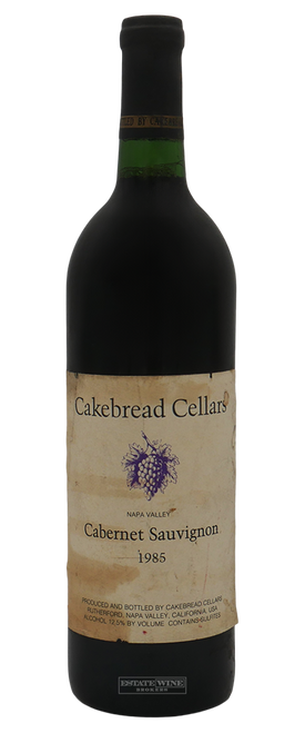 Cakebread Cellars Cabernet Sauvignon Napa Valley 1985 750ml [Stained Label]