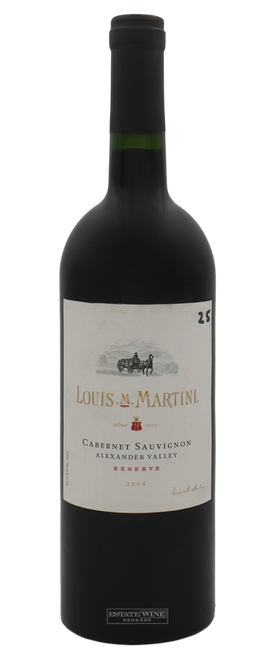 Louis M Martini Cabernet Sauvignon Reserve Alexander Valley 2006 750ml