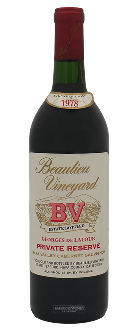 Beaulieu Vineyard Cabernet Sauvignon Georges De Latour Private Reserve Napa Valley 1978 750ml
