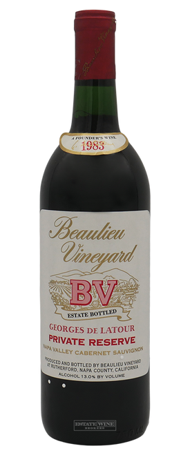 Beaulieu Vineyard Cabernet Sauvignon Georges de Latour Private Reserve Napa Valley 1983 750ml