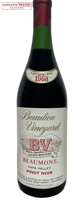 Beaulieu Vineyard Pinot Noir Beaumont Napa Valley 1968 750ml