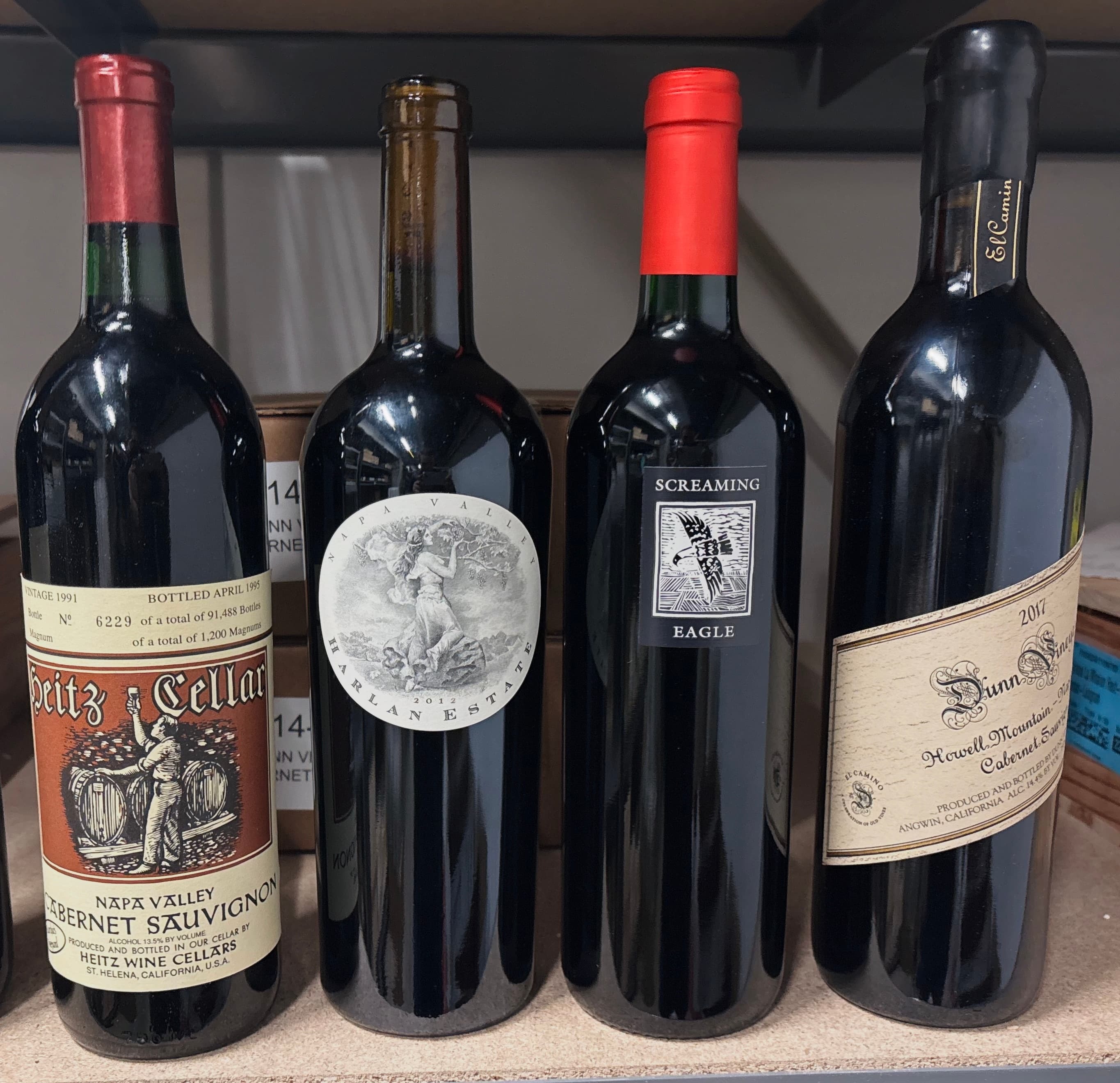 a collection of napa valley wines