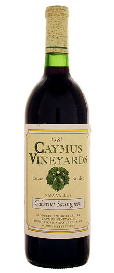 ワイン Caymus Vineyards 1981 Cabernet Sauvignon Caymus Cabernet Sauvignon Napa Valley 1981 750ml - Estate