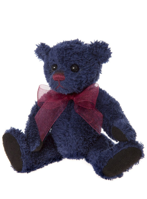 Charlie Bears plush bear keyring - Denim