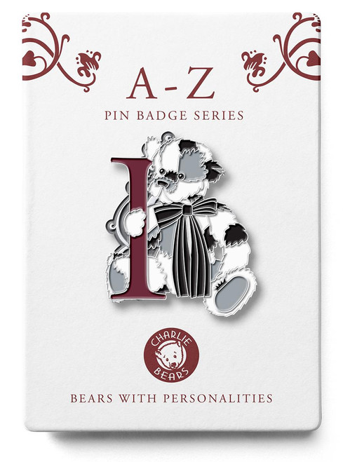 Charlie Bears Pin Badge - Letter 'I' Inkspot