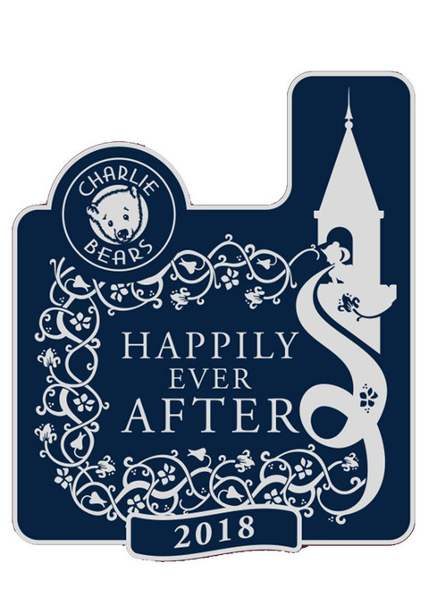 Charlie Bears Cloth Badge iron-on patch - 2018 'Happily Ever After'