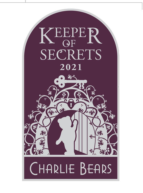 Charlie Bears Cloth Badge iron-on patch - 2021 'Keeper of Secrets'