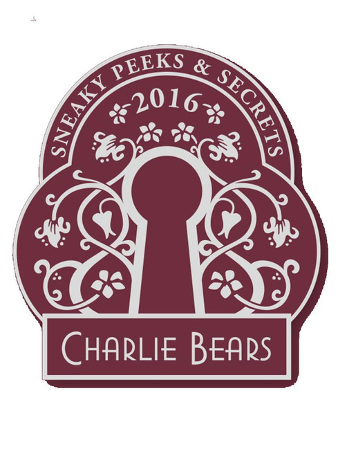Charlie Bears Cloth Badge iron-on patch - 2016 'Sneaky Peeks & Secrets'