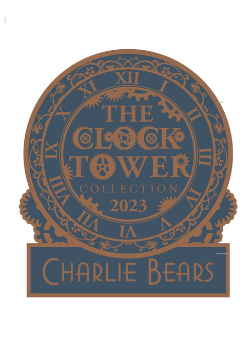 Charlie Bears Cloth Badge iron-on patch - 2023 Clock Tower Collection