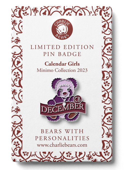 Charlie Bears Pin Badge - December Charlie Bears Pin Badge - December