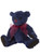 Charlie Bears plush bear keyring - Denim