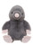 A grey plush mole stuffed animal sits upright against a white background, featuring a pink snout, small dark eyes, and large pink paddle-shaped claws on all four limbs.