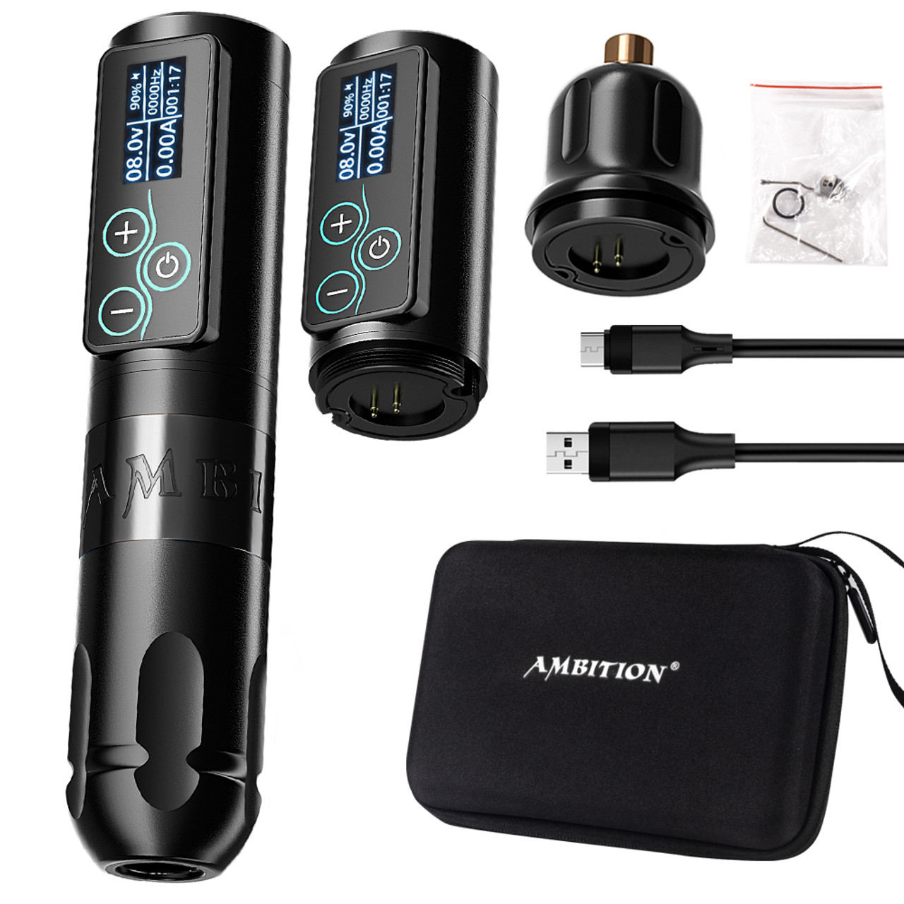 Ambition Vibe Tattoo Permanent Makeup PMU Machine Rotary Cartridge Battery  Pen with Extra 2400mAh Touch Buttons LED Digital Display Wireless Power  Brushless Motor Equipment Supply for Professional Artists and Beginners -  CHUSE