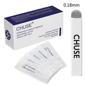 CHUSE 19U 50pcs 0.18mm Nano Mircoblading Needle Permanent Makeup Manual Eyebrow Tattoo Needle