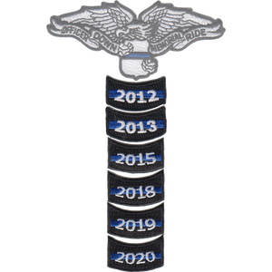 Officer Down Memorial Ride Annual Rocker Patch (2012 - 2020)