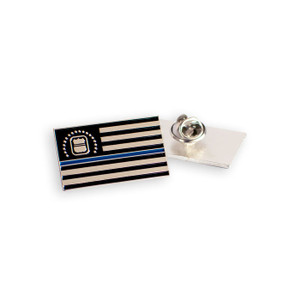 Blue line flag pin Blue line flag pin
