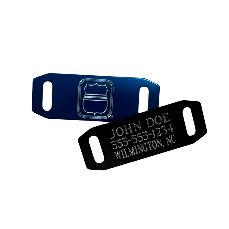 ODMP Personalized Shoelace Tags Honoring Fallen Officers