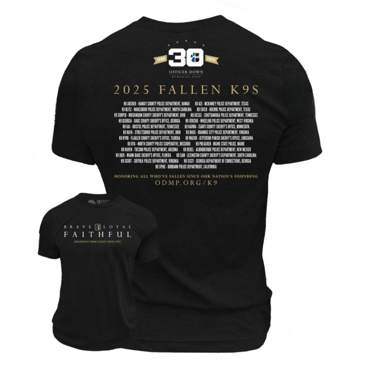 2025 K9 Honor Roll Shirt - Short Sleeve
