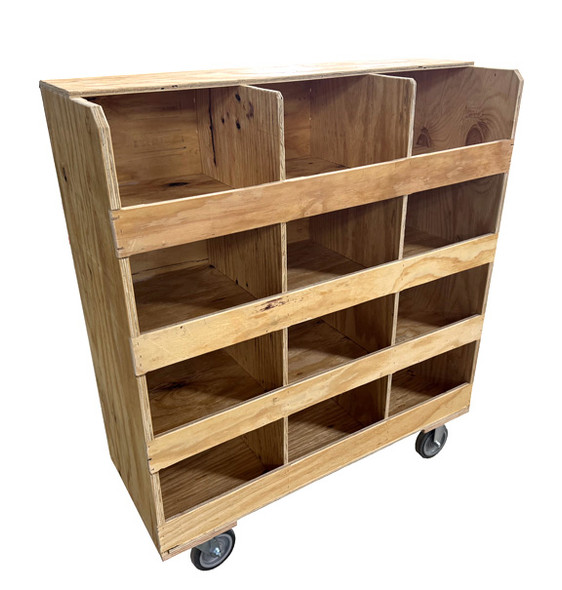 Parts Cart Single Sided - 12 Compartment