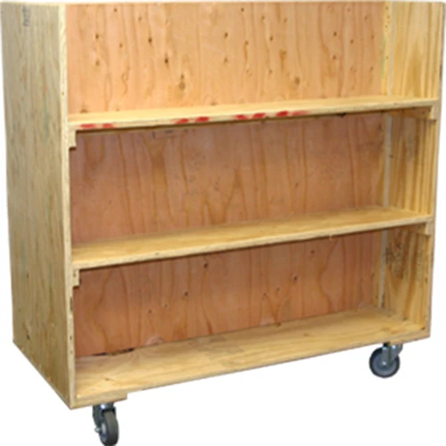 Double-Sided Bookshelf Cart