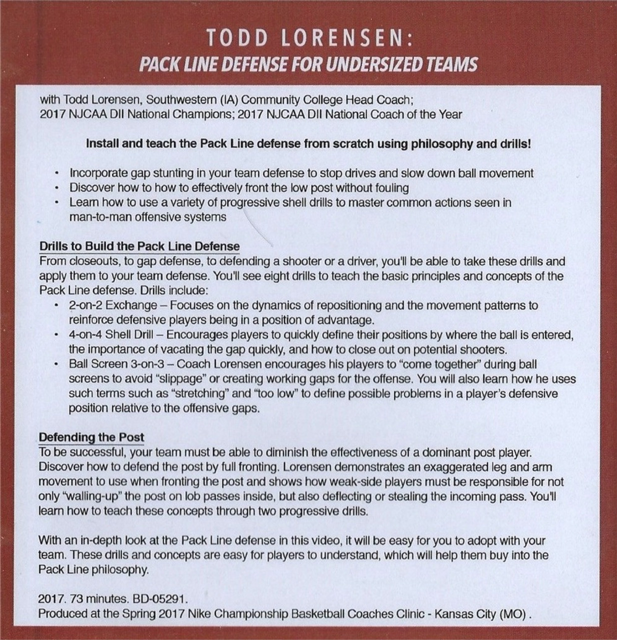 Pack Line Defense For Undersized Teams By Todd Lorensen