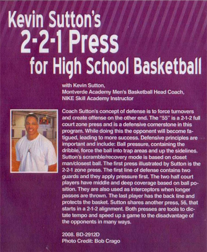 221 Press For High School Basketball by Kevin Sutton