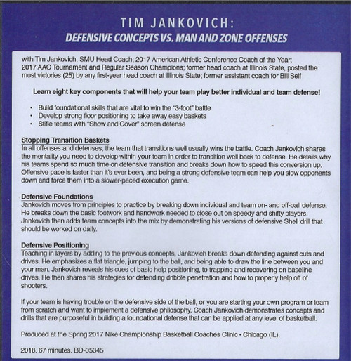 (Rental)-Defensive Concepts Vs. Man & Zone Defenses (Rental)-Defensive Concepts Vs. Man & Zone Defenses