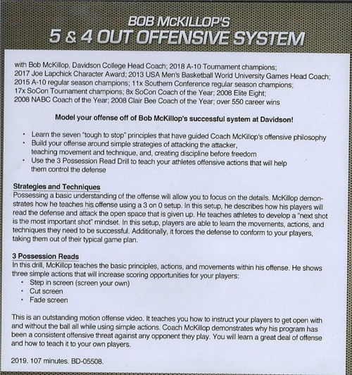 (Rental)-5 & 4 Out Offensive System for Basketball (Rental)-5 & 4 Out Offensive System for Basketball