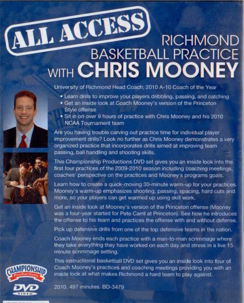 basketball practice DVD with Chris Mooney basketball practice DVD with Chris Mooney