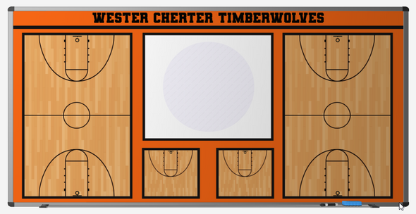 Basketball Wall Mounted Locker Room Whiteboard