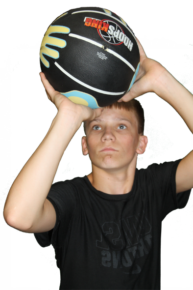 Basketball with Hand placement for learning to shoot the basketball
