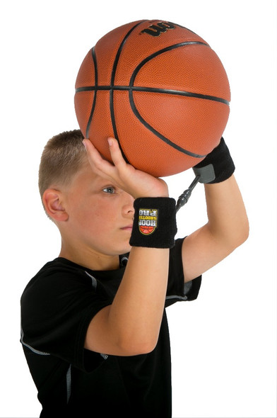 training basketball with hands painted training aid
