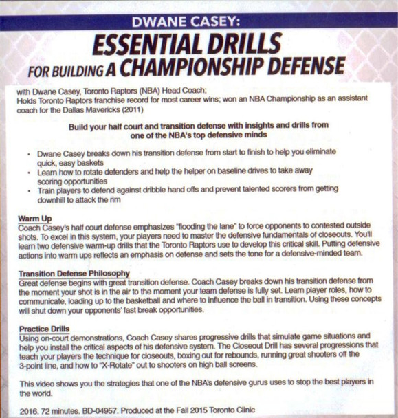 basketball defense drills transition & warmup