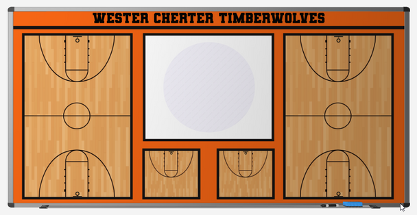 Custom Wall Mounted Basketball Whiteboard