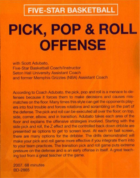 (Rental)-Pick, Pop And Roll Offense