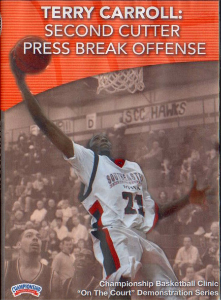 Second Cutter Press Break Offense by Terry Carroll Instructional Basketball Coaching Video